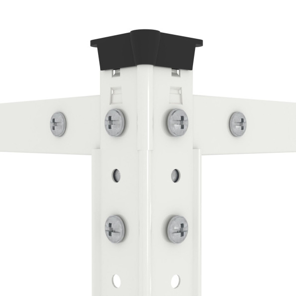 Стеллаж металлический 253х120х50 см БЕЛЫЙ 7 полок из металла РУНА для дома, кладовки, кухни -
                                                        Фото 8